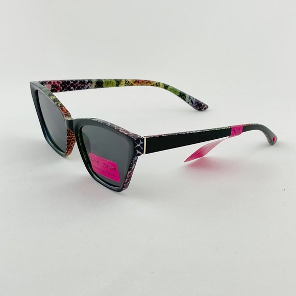 Betsey Johnson Black Rainbow Snake Sunglasses